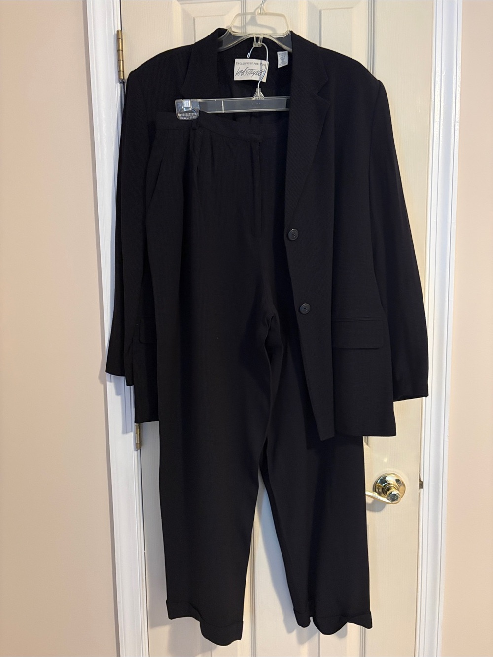 Lord & Taylor Black Women's Tailored Blazer and Trousers Set
